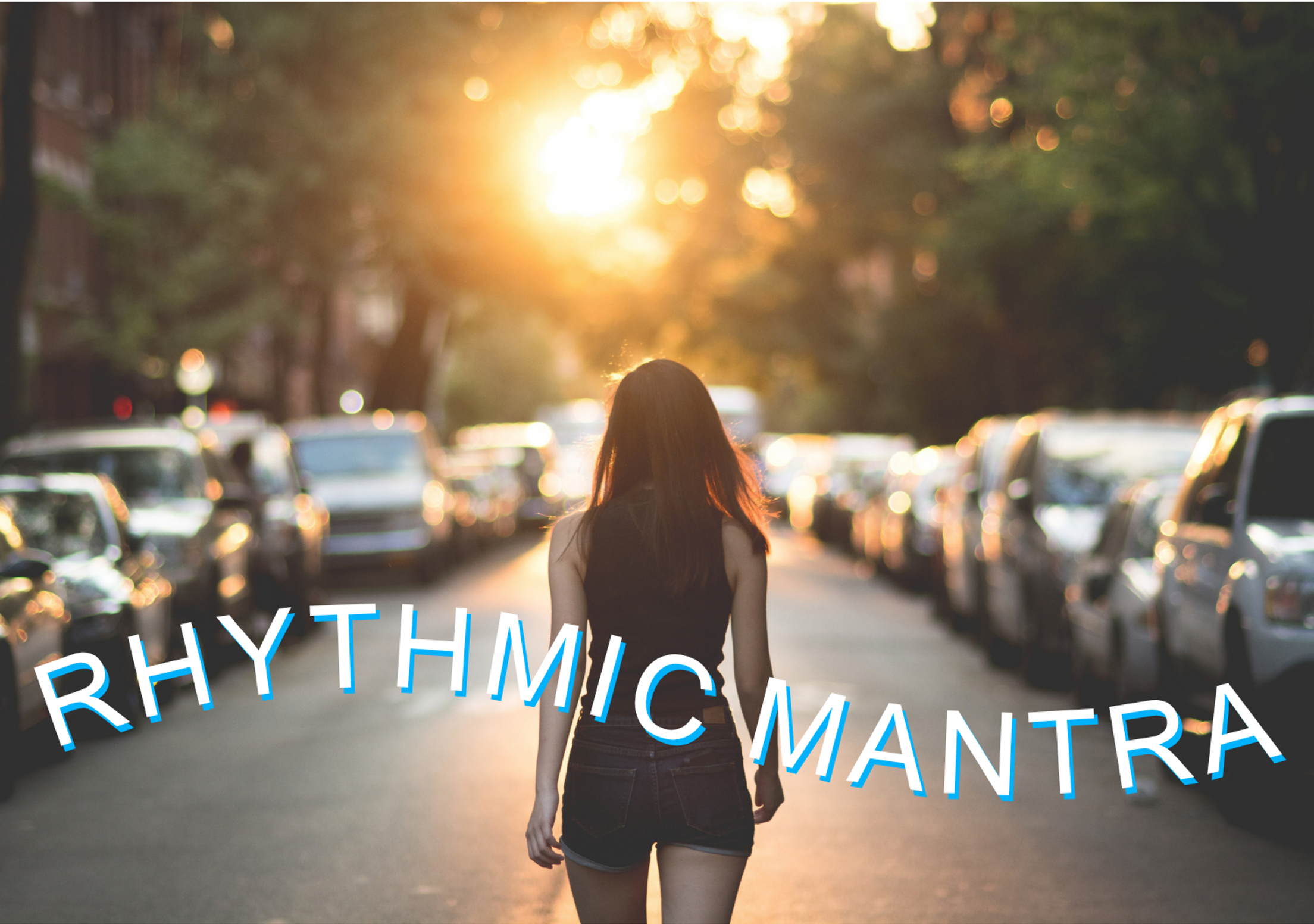 Woman meditative walking